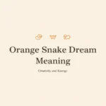Orange Snake Dream Meaning