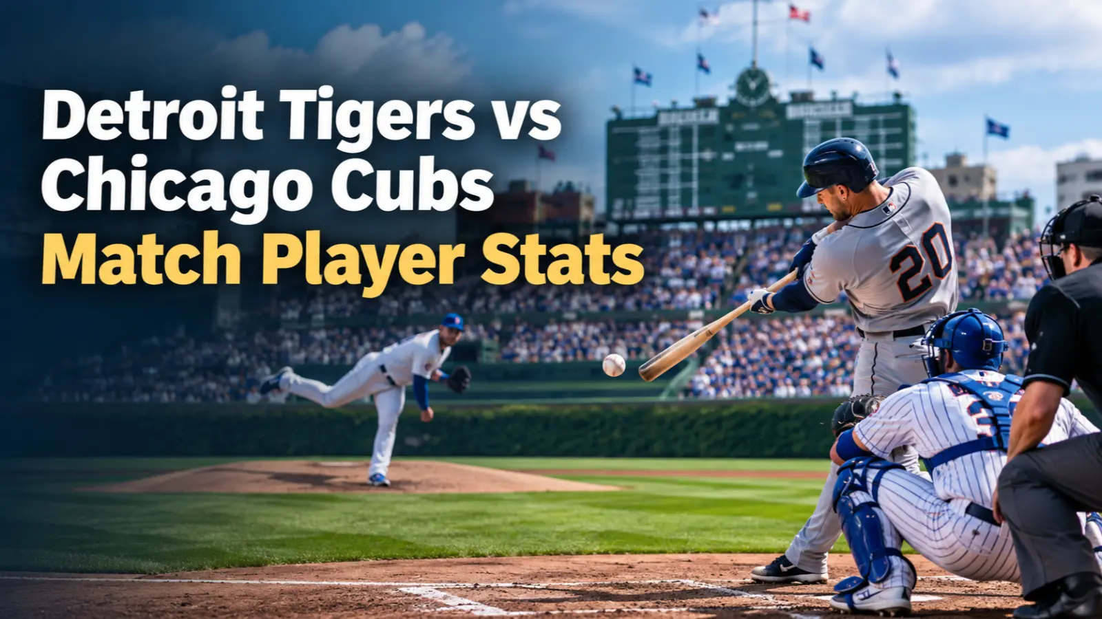 detroit tigers vs chicago cubs match player stats